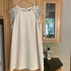 J Crew ecru colored shift dress